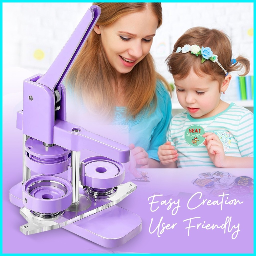 Button Maker Machine Set 58cm Button Pin Machine DIY Handmade Portable ...