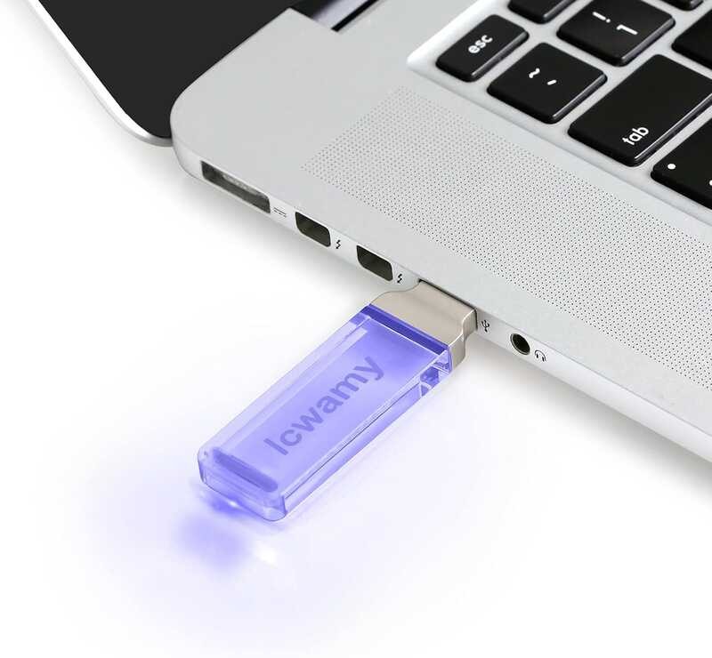 Drives lcwamy USB 64GB LED External Hard Memory Stick Wedding Flash ...