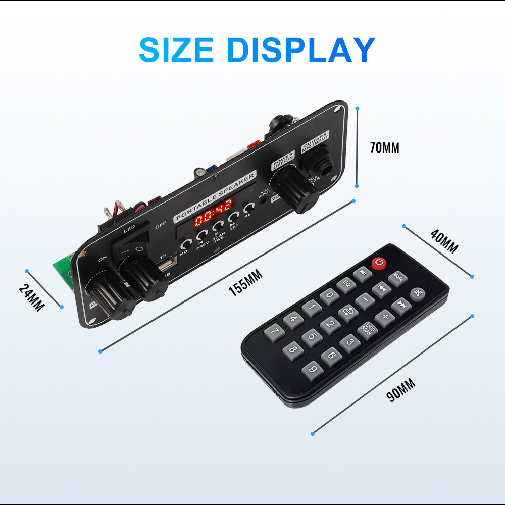 Decoder Board 20W DC 5V Bluetooth 5.0 MP3 WAV APE Amplifier Car Audio