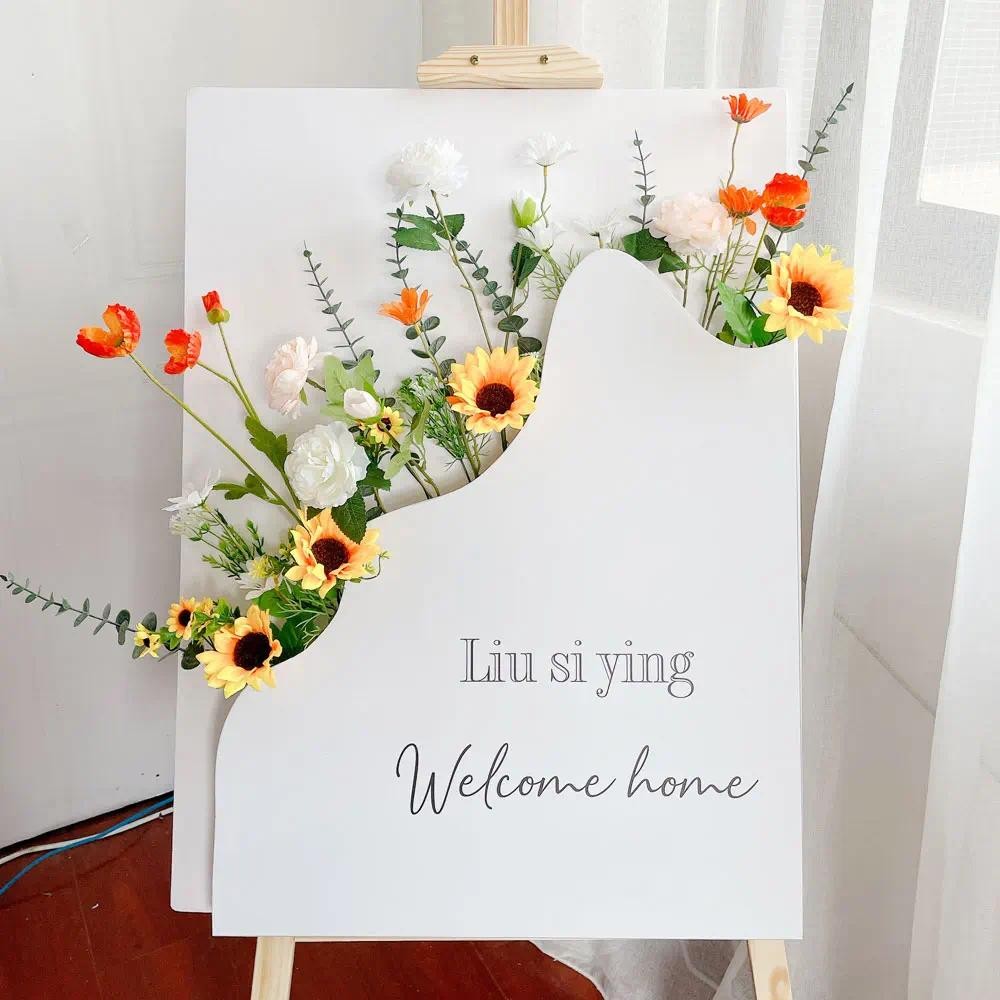 Flower Box Welcome Sign Mosaic Board Customized Personalized Welcome ...