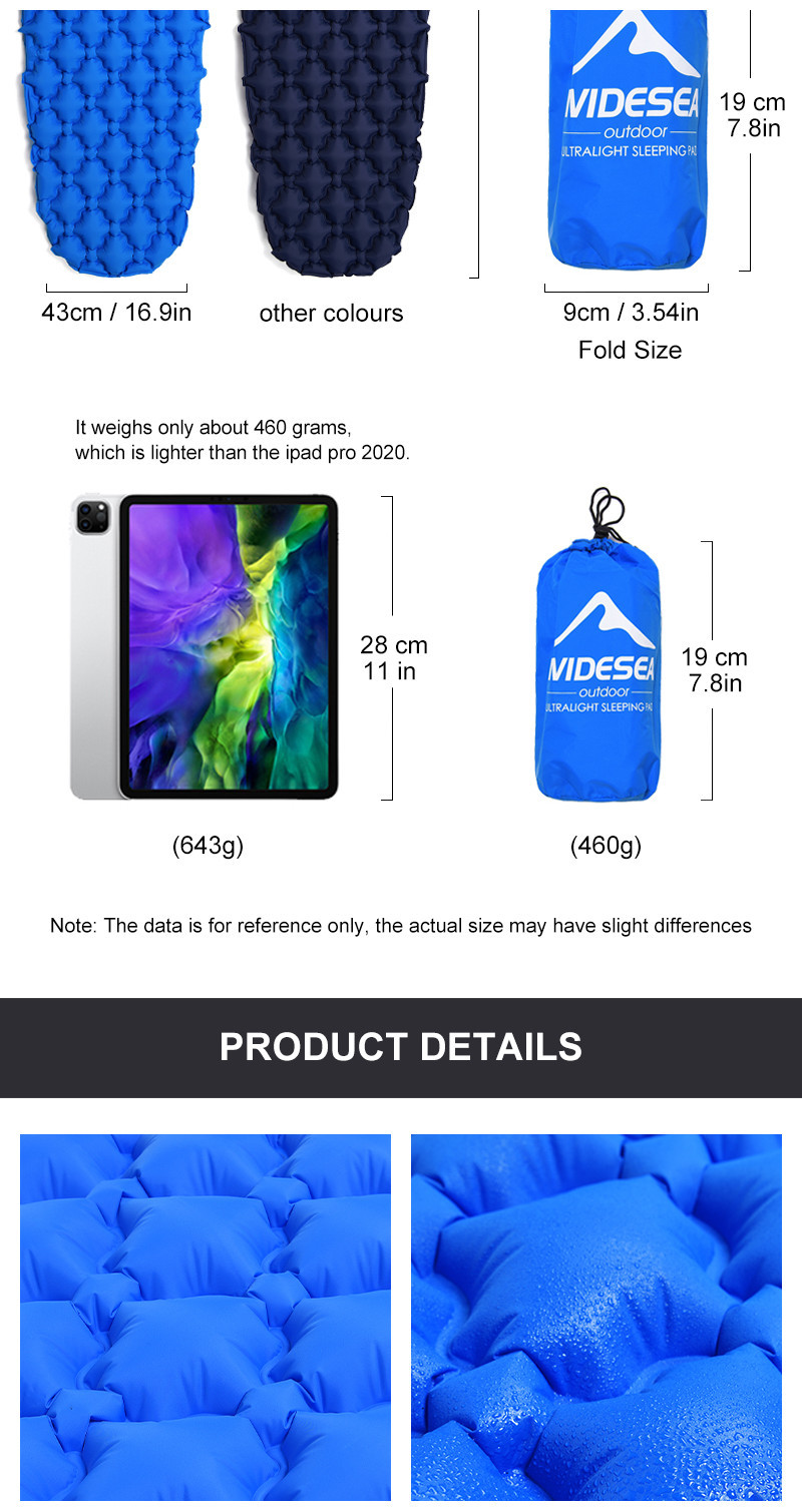 Widesea Camping Inflatable Mattress In Tent Folding Camp Bed Sleeping