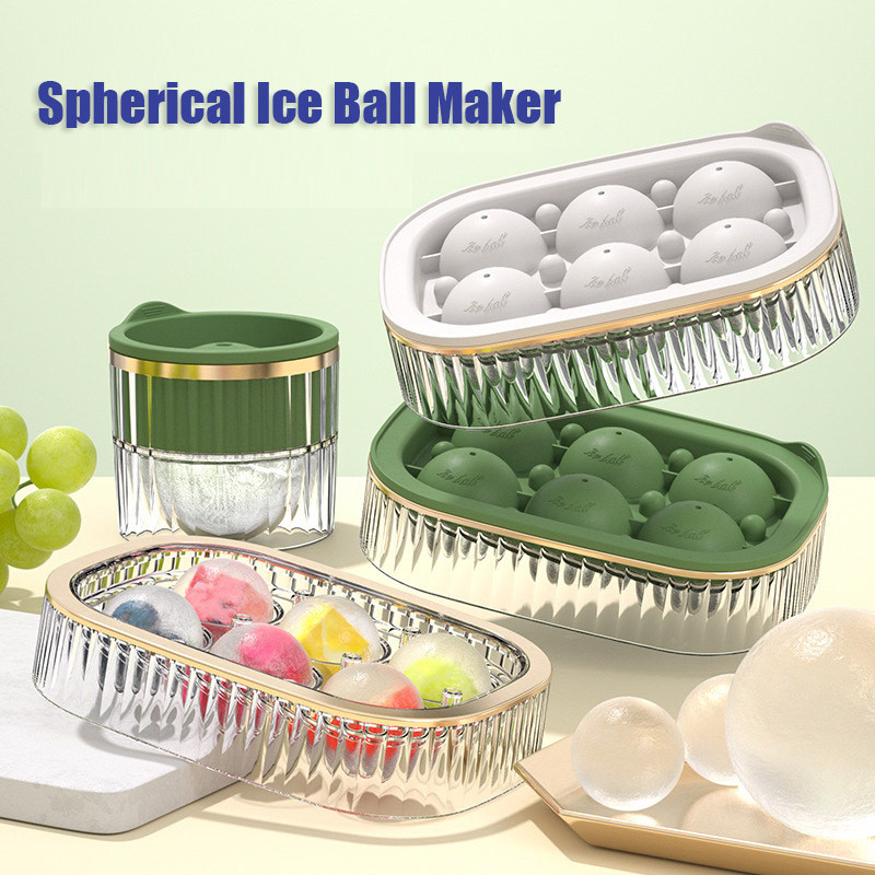Hockey Frozen Mini Ball Maker, Spherical Block Mold, Cover Ice Tray Box