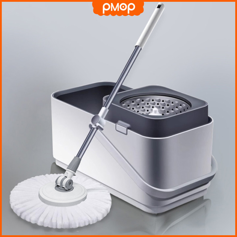 PMOP Mop With Spinner With Bucket 360 Easy Rotating Dual Drive Mop ...
