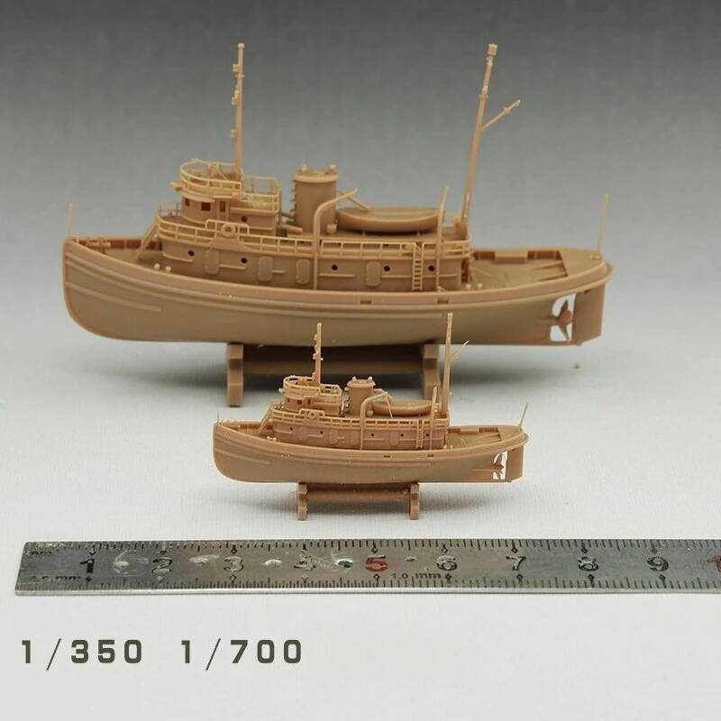 Static Assembly Simulation Mini Tugboat Model Kit 1/350 DIY Handmade ...
