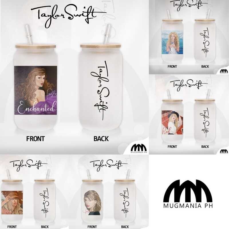 Taylor Swift Soda Can With Straw And Bamboo Lid Mugmania Ph - Glass Mug ...