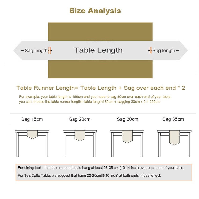 Christmas Table Runner Long for 6 Seater 8 Seaters 10 Seater Xmas Tree