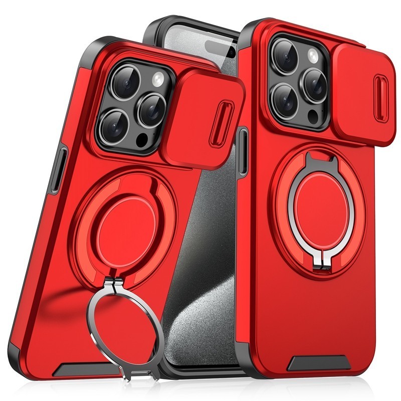 Slide Push Pull Camera Lens Protection Phone Case for iPhone 16 15 14 ...