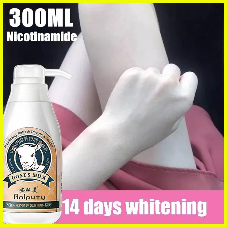 ۞ ♂ Goat milk body Lotion whitening Smooth Moisturizing Lotion Cream