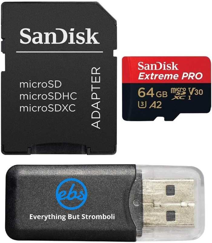 SDXC 64GB Micro Memory Extreme Pro Wor GoPro Hero 8 Black, Max 360