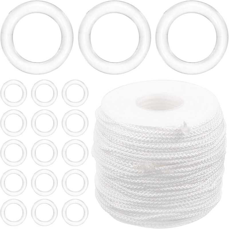 1.8MM White Drawstring 50m Transparent Roman Rings 100 Pieces Curtain ...