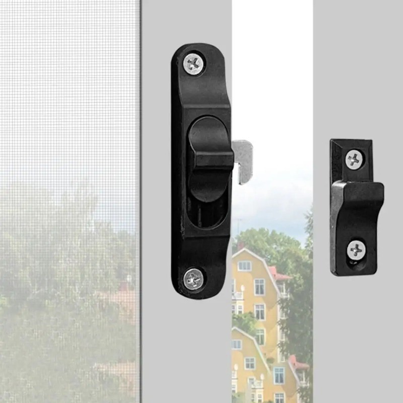 Spring Sliding Pull Door Lock Anti Theft Door Lock Buckle Aluminium ...