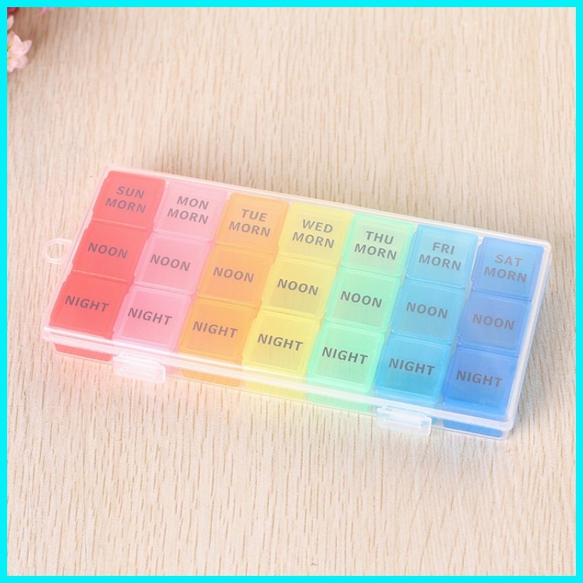 7 Day/30 Day Weekly Pill Box Organizer Medicine Compartments Vitamin ...