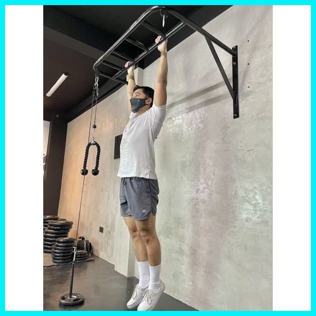 WIDE pull up bar wall mount multi hooks calisthenics CrossFit home gym ...