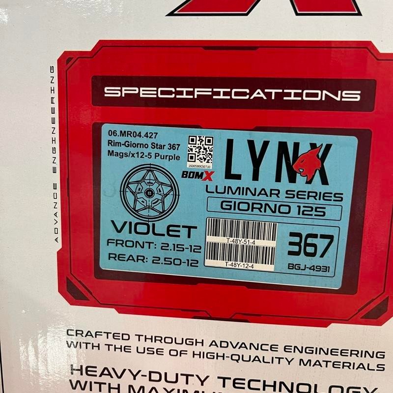 BOM RANGSIT MAGS LYNX HONDA GIORNO 2.15-12x250-12 | Shopee Philippines