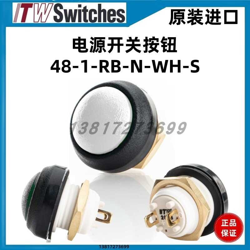 48-1-RB-N-WH-S ITW SWITCHES Power Switch Miniature Sealed Button ...