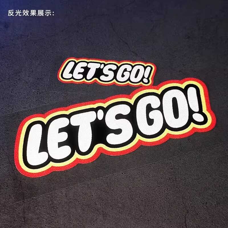 Trendy LETS GO Text for Car Body Window, Electric Motorcycle Tail and ...