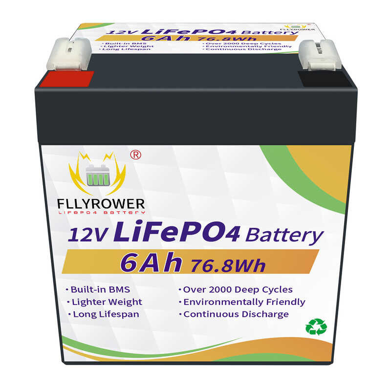 12V 6Ah Lifepo4 Rechargeable Battery Pack With BMS Long Cycle Life ...