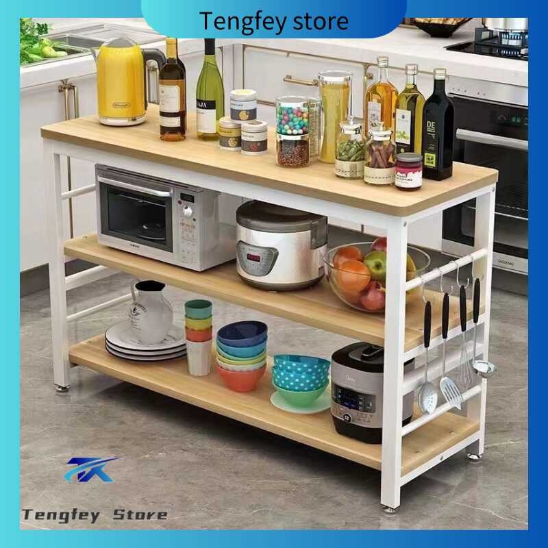 Cooking Kitchen Cutting Operating Island Board, Table, Edge Cabinet ...