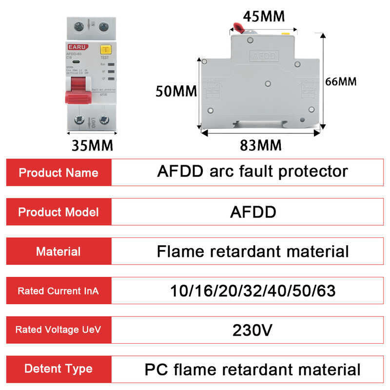 ☯ AFDD Fault Arc Protector Breaker Main Switch RCBO MCB Short Circuit ...