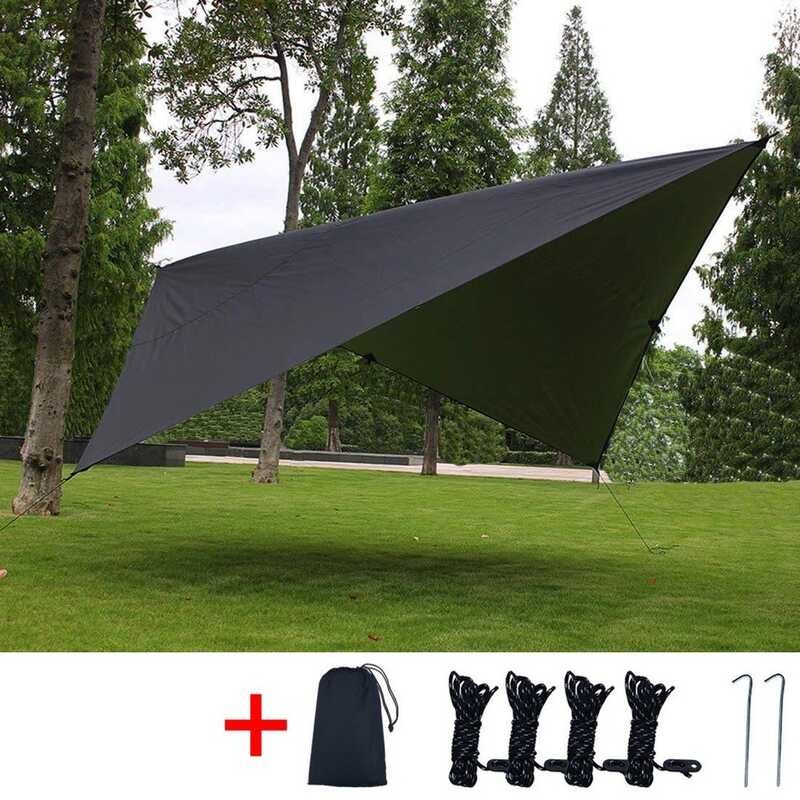 Suporta Gamit/Walang Rod Waterproof 10Ft X 10Ft Camping Tarp Hammock