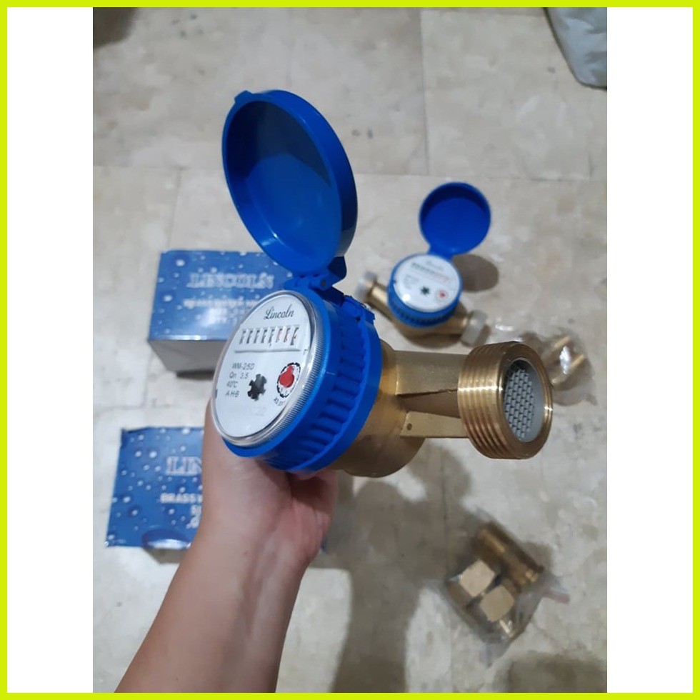 ۞ Lincoln Heavy Duty Water Meter 3/4 1 inch Brass Type Water Submeter ...