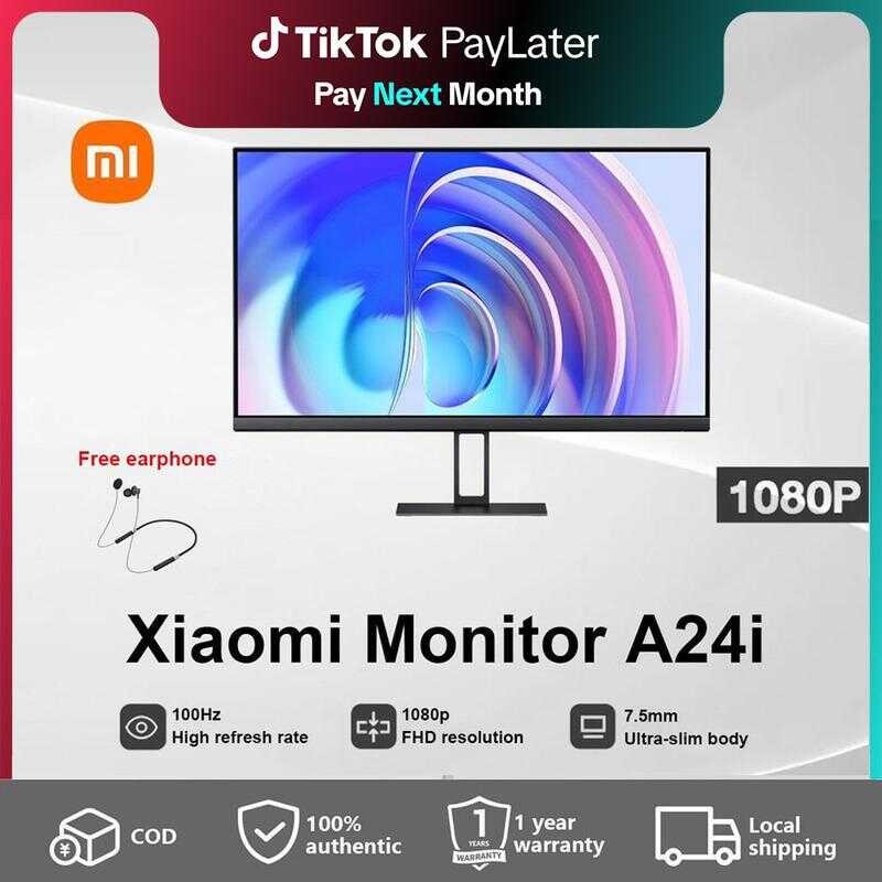 【Live Get Free Earphone】 Xiaomi Redmi Monitor 1A 1C 24 Inches Full HD ...