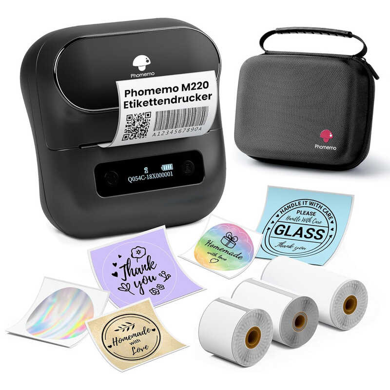 Mini Printer Multifunctional Thermal Label Printer Handheld Bluetooth ...