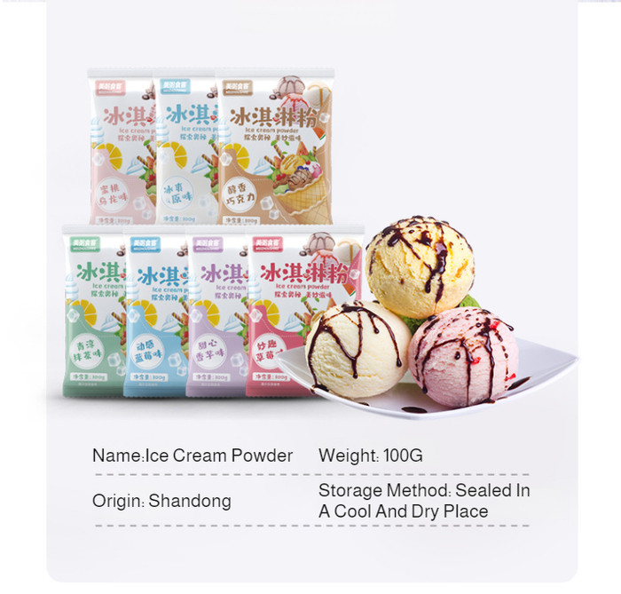 Ice Cream Powder Homemade Flavored Soft Serve Powder Mix blueberry ...
