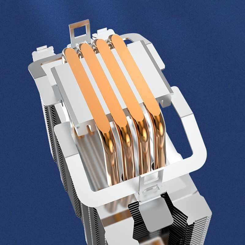 12Th Generation Desktop RGB Lighted CPU Cooler 12Cm Fan 4 Copper Pipes ...