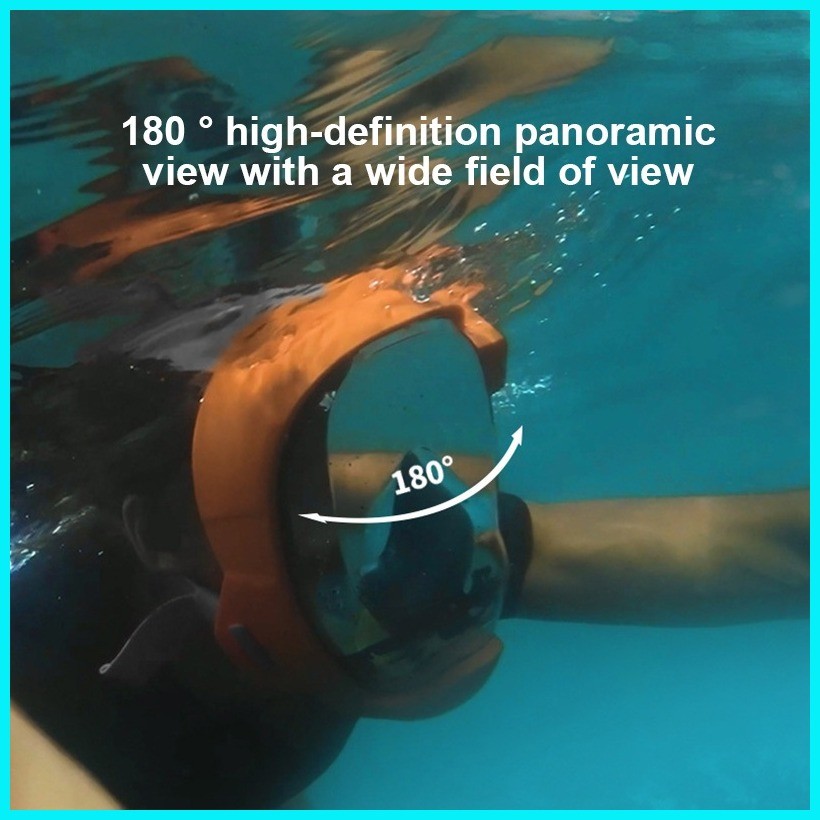 SHUIO Full Face Snorkeling Mask Easy Breathing Anti Leak Swimming ...