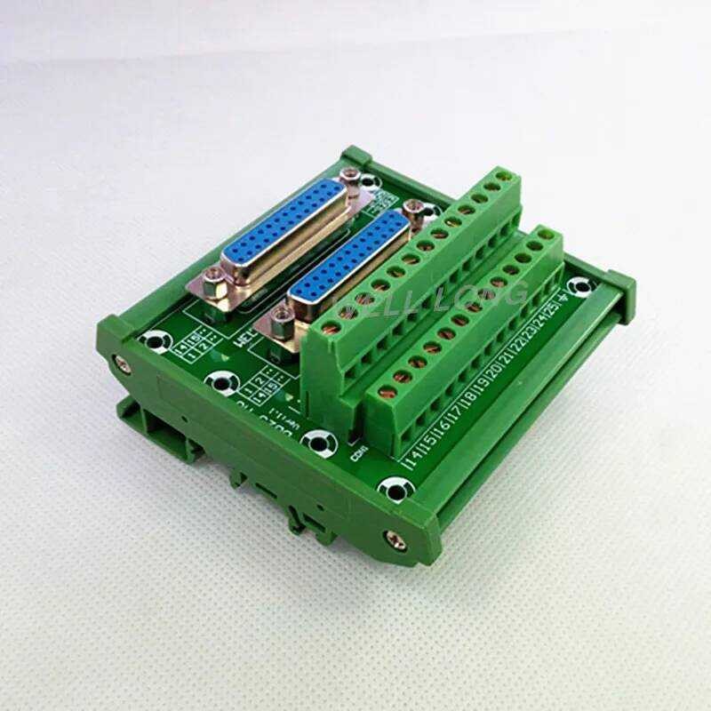 Db25 D-Sub DIN Rail Mount Interface Module Double Female Header ...