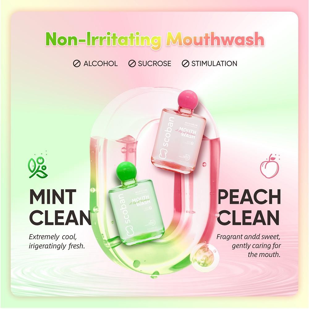 Scoban Whitening Baking Soda Toothpaste + Mint Peach Mouthwash 220ml ...