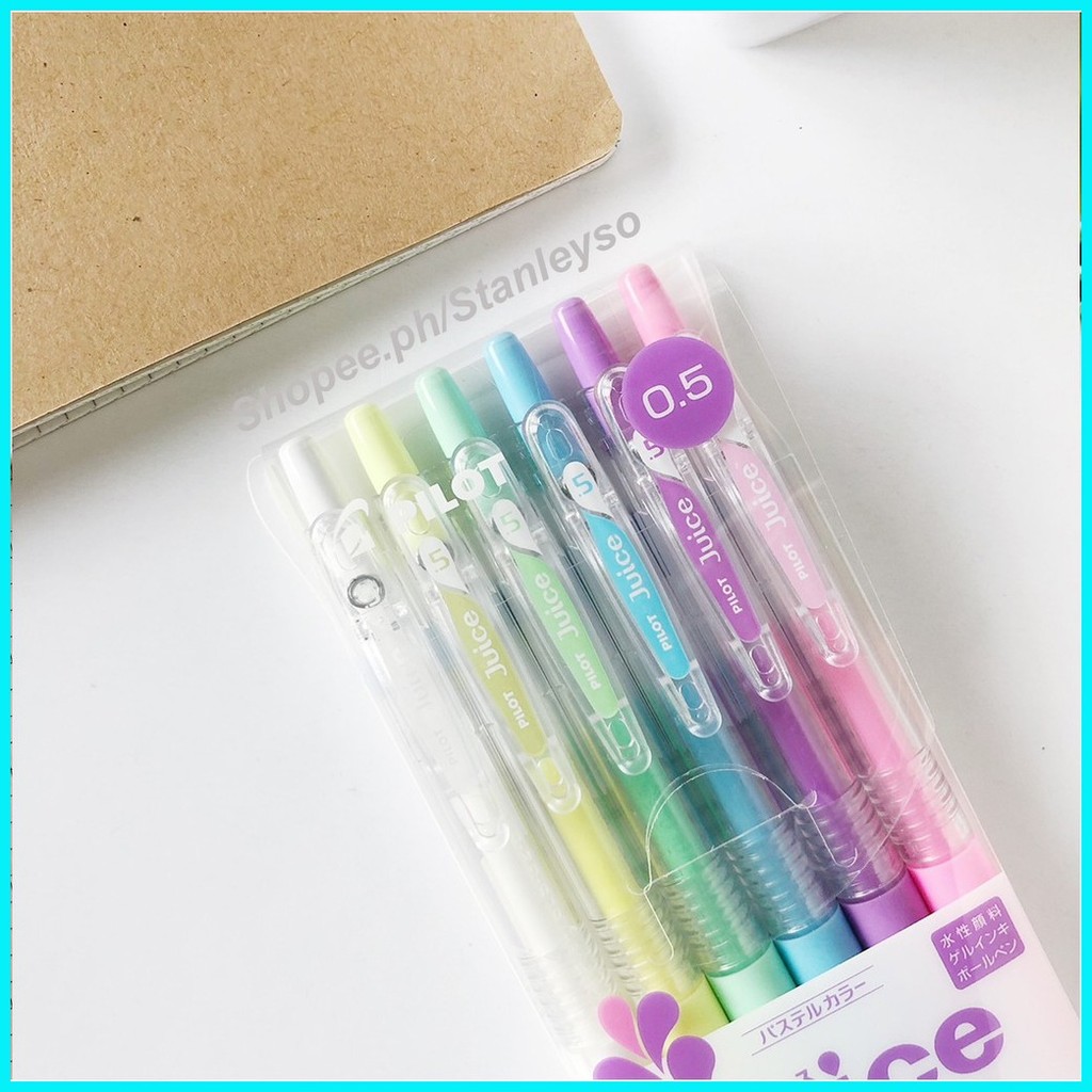 Pilot Juice Pastel Gel Pen 0.5 mm 6 Color Set | Shopee Philippines