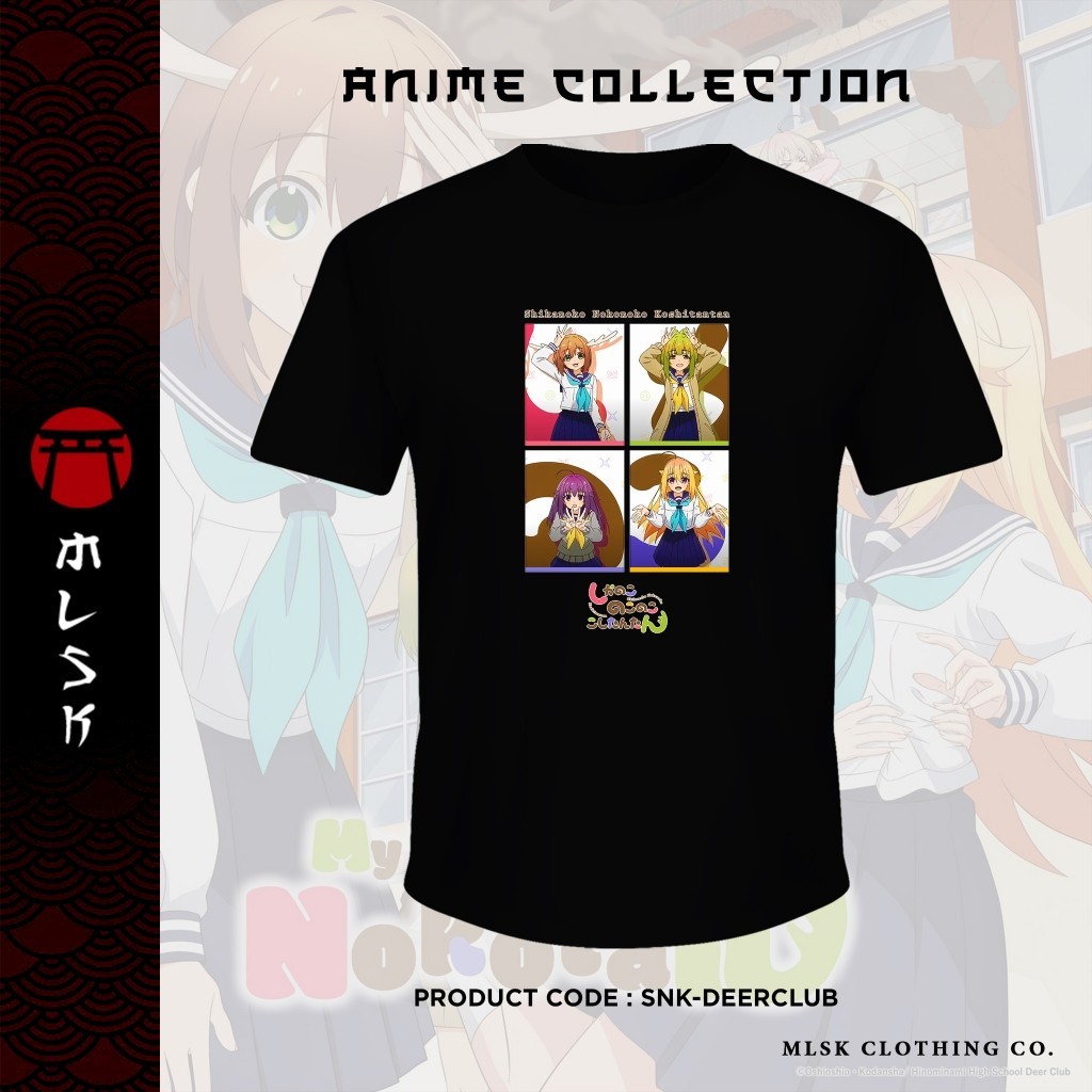 T-shirt Anime Shikanoko Nokonoko Koshitantan - Couleur Noir - Toutes Tailles - Unisexe - Marque My01xop