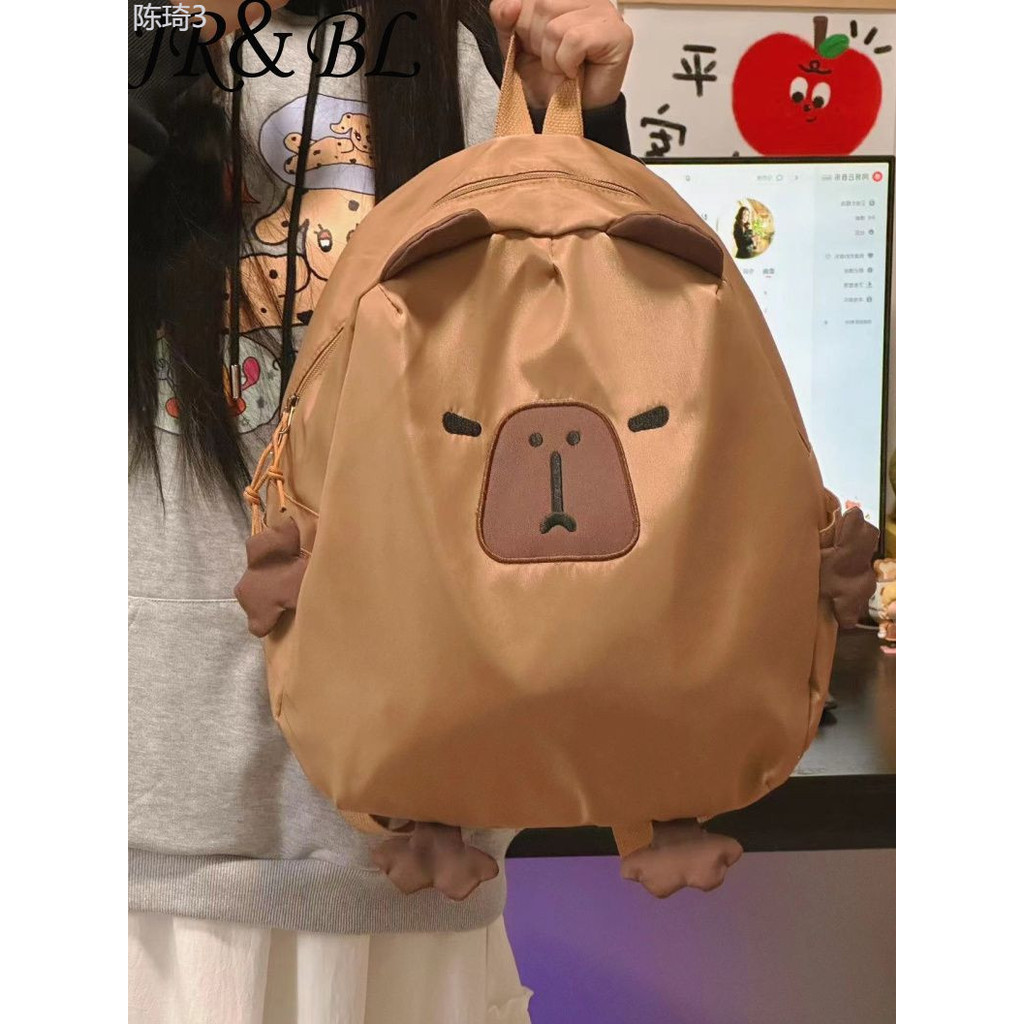 Capibara backpack cartoon capybara student ins Japanese backpack ...
