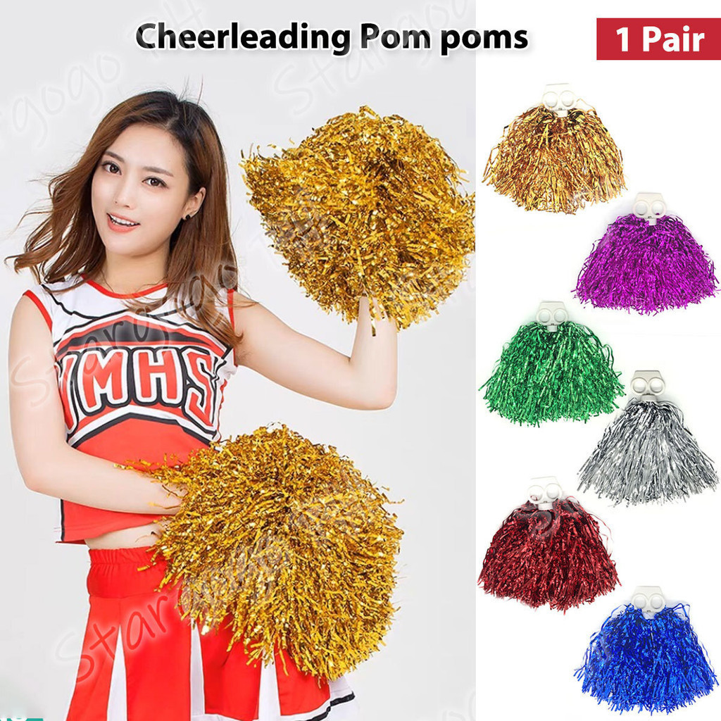 2pcs Cheerleader Pom Poms Dance Cheering Pompom Performance Handheld ...