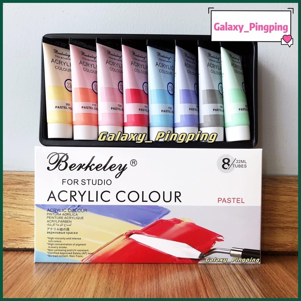 Berkeley Pastel Acrylic Set (8Tubes x 22ml) | Shopee Philippines