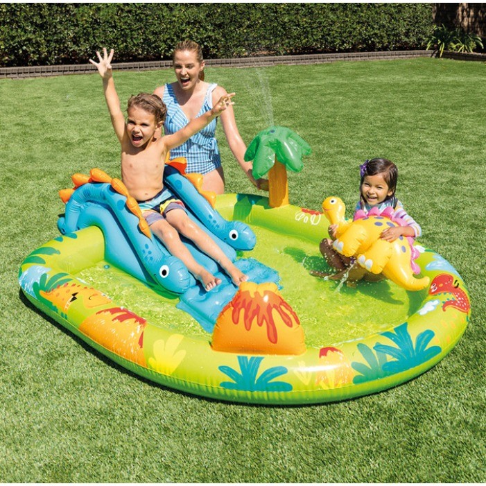 INTEX Inflatable Swimming Pool, Baby Sand Pool, Paddling Pool, Dinosaur