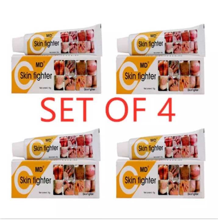 (GLAMOUR SHOP) SET OF 4 MD Fighter Cream for Skin Allergies or Fungis ...