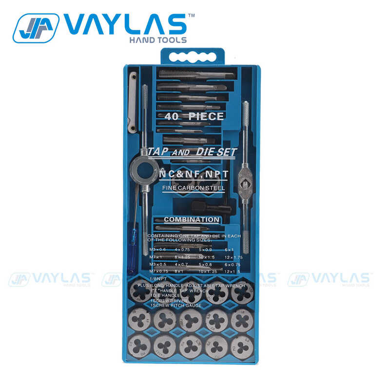 And Die Set Metric Tap Drill Bits Wrench 40Pcs M3M12 Adjustable