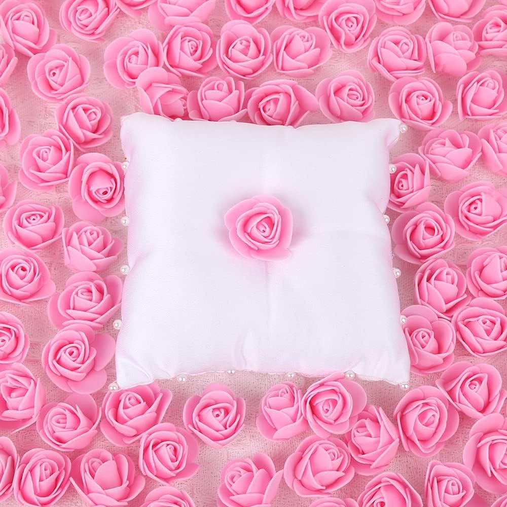 100pcs Artificial Flowers Bulk Stemless Fake Foam Roses Artificial Rose ...