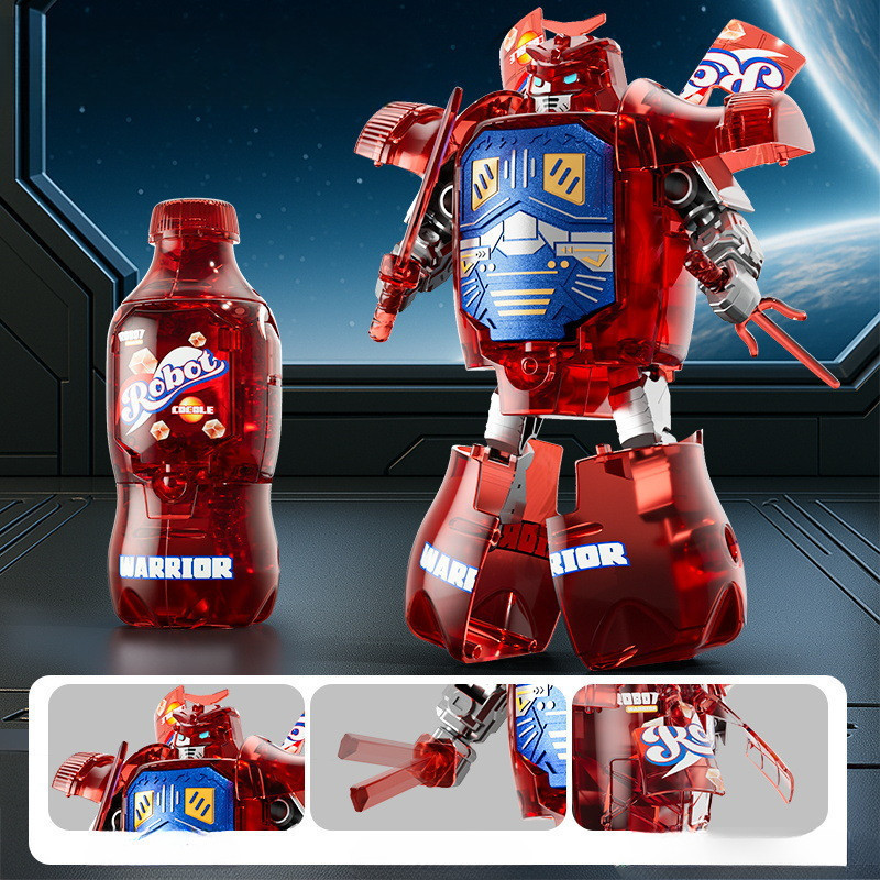 Transforming Robot Soft Drink Transformation Toy Beverage Freely ...