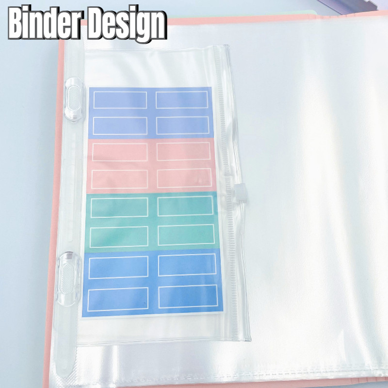 A4/Long Foldable Clear Book Loose Leaf File Folder Clearbook Paper ...