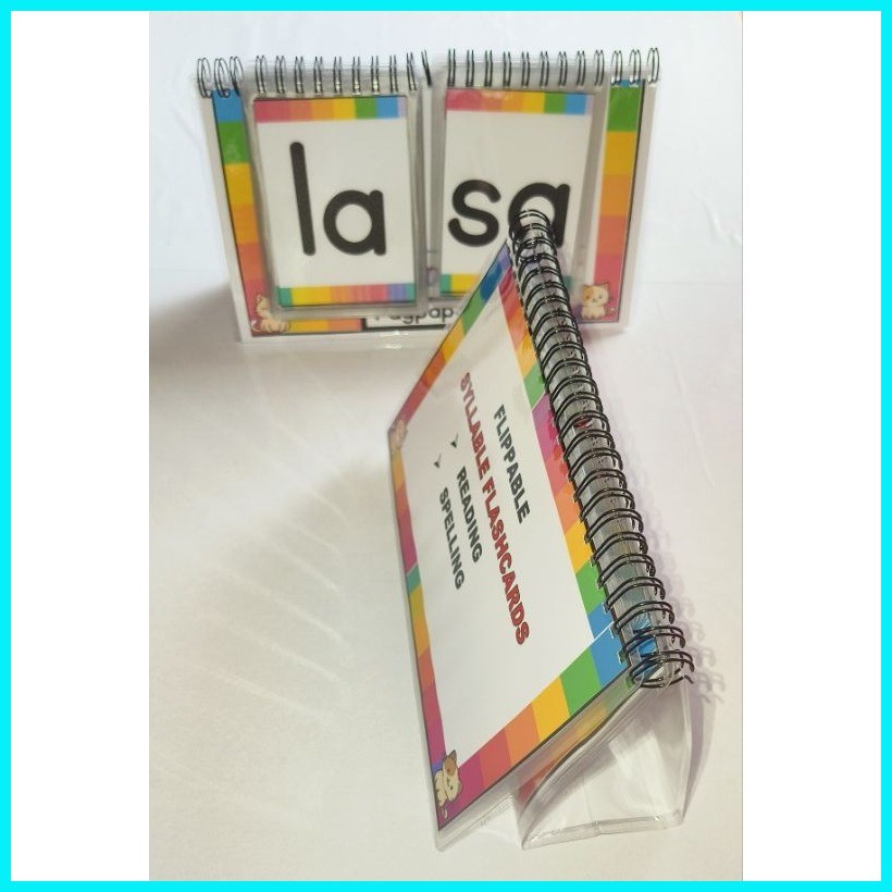 Flippable Syllable Flashcards for Word Formation in Filipino with white ...