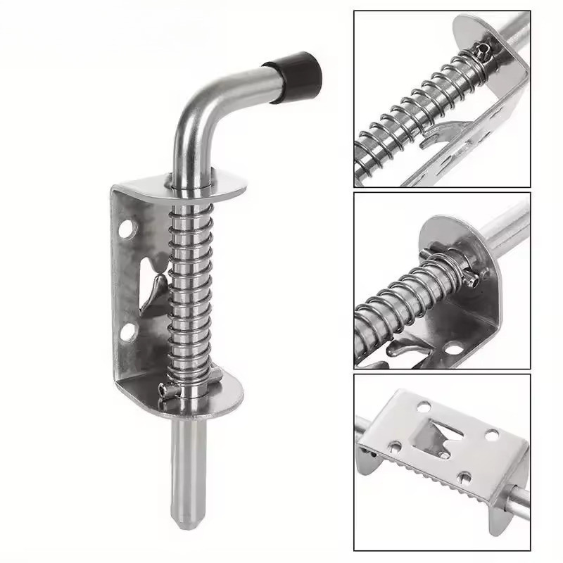 Heavy Duty Spring Latch Metal Lock Stainless Steel Safety Door Latch ...