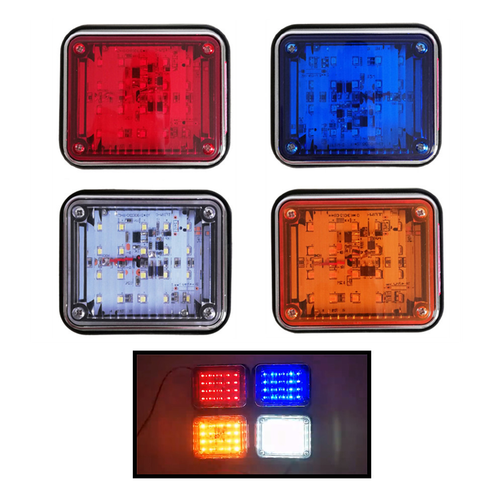 LED Stroboscope Police Warning Light 12V 24V Ambulance Strobe Lights ...