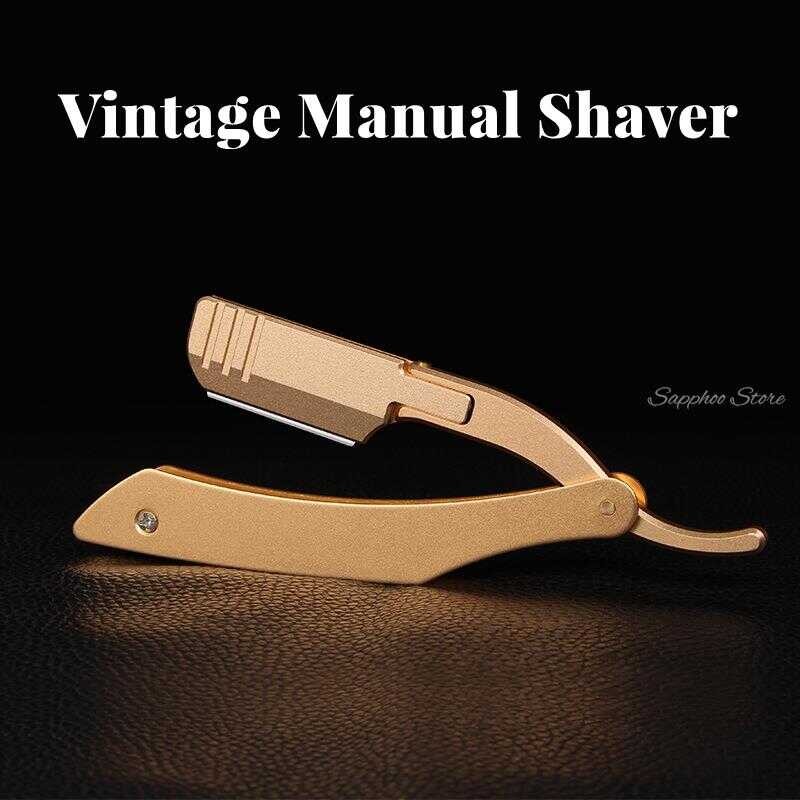 Zinc ☆ Alloy Straight Safety Men Shaving Barber Tools Hair Razor Black ...