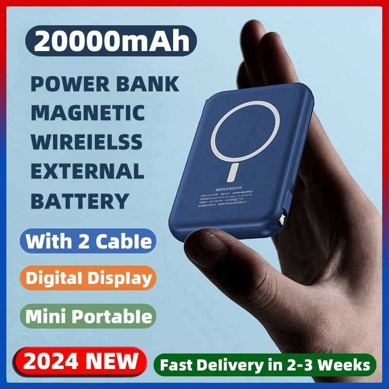 20000Mah Powerbank Wireless Power Bank For Iphone 12 13 14 15