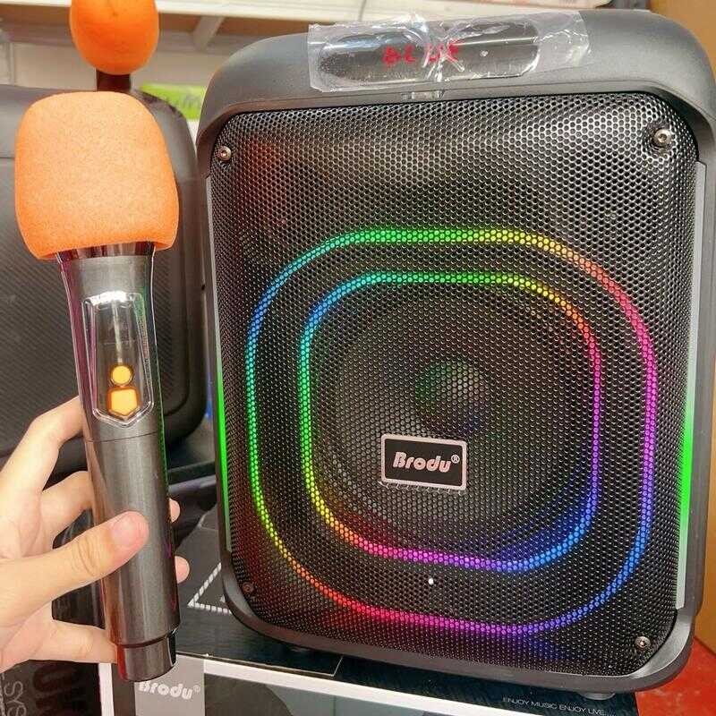 (Fre Usb) Brodu Bts-2107 Ikaraoke Box Bluetooth Speaker Portable ...