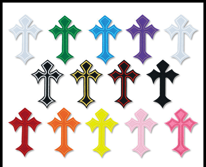 10pcs Cross Patch Embroidery Appliques Badges Jeans Patches for Clothes ...